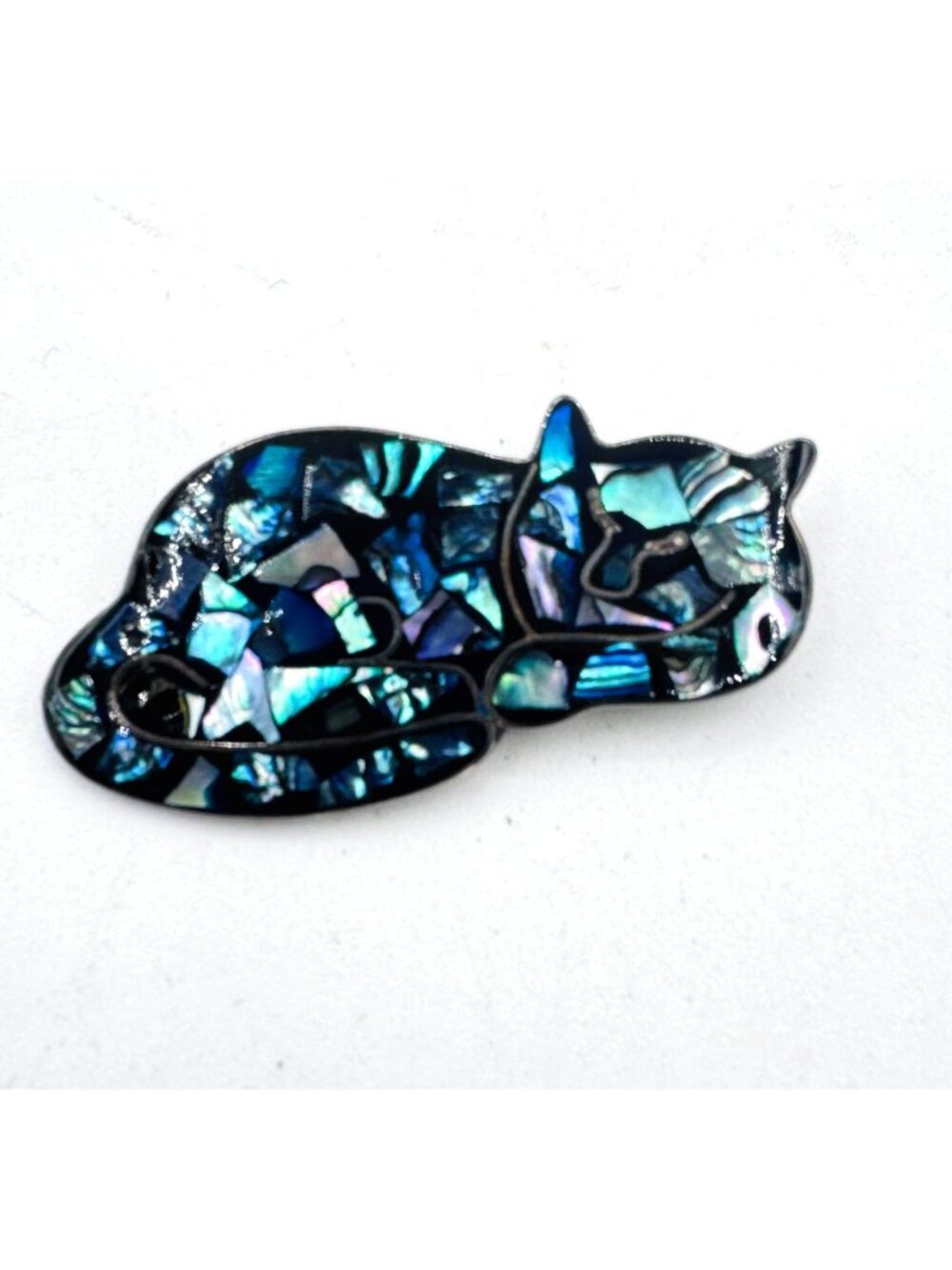 Abalone 925 Cat Made In Mexico Taxco